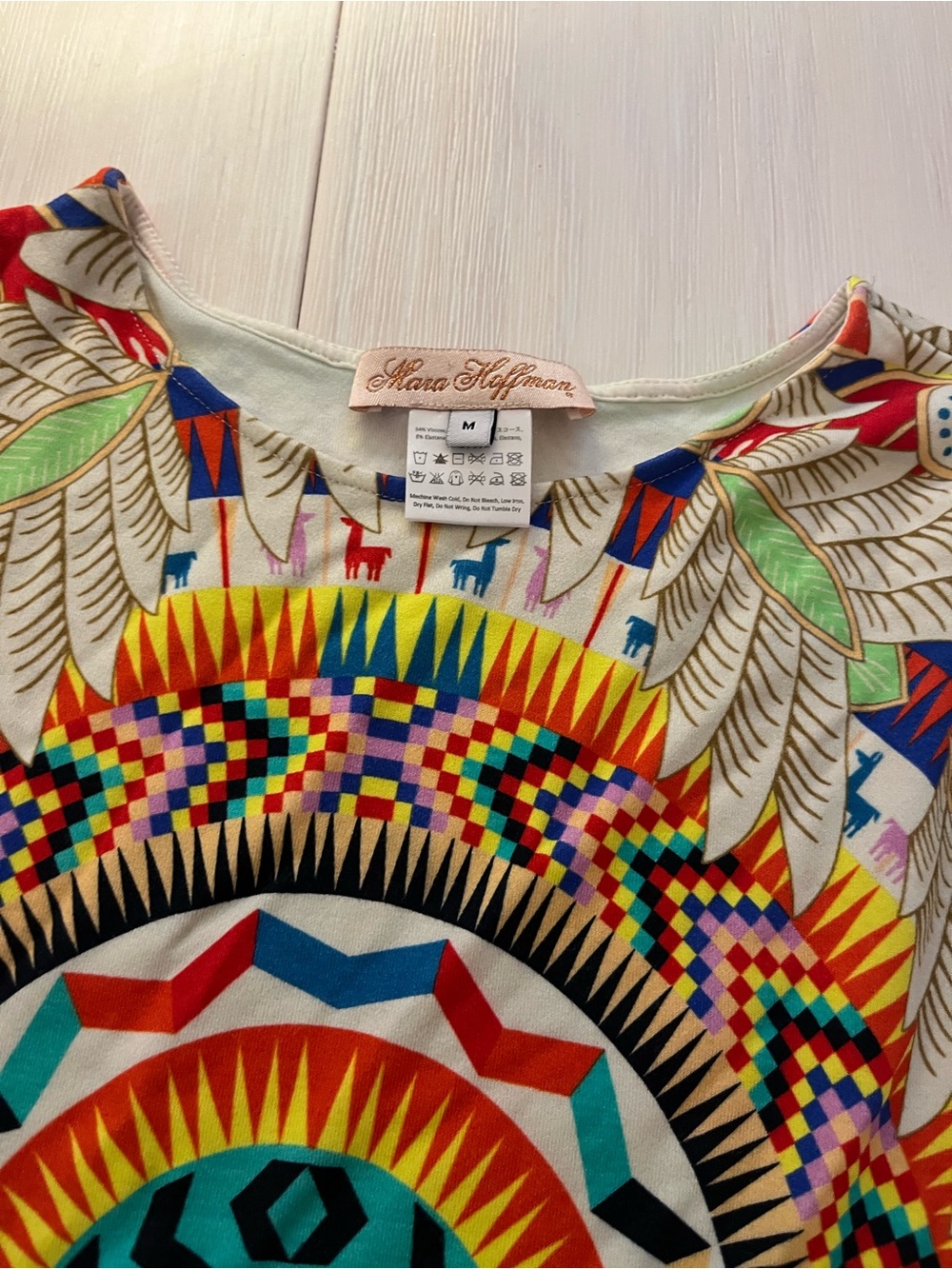 Mara Hoffman Multicolor Geometric Mini Dress - White Base
